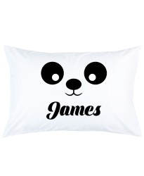 Personalized Panda Eyes With Custom Name printed pillowcase covers